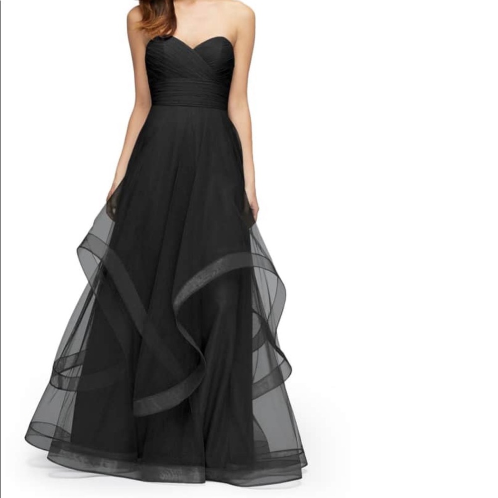 Watters Florian Prom Horsehair Ruffle Dress Prom